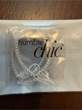 Humble Chic Sparkling Silver TearDrop Dangle Earrings